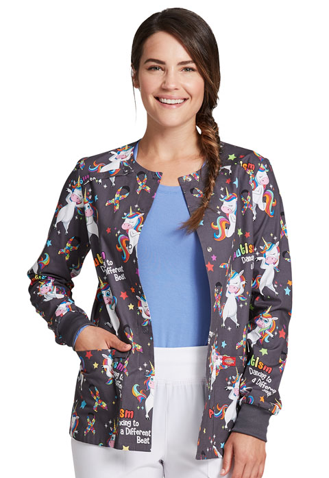 Dickies Dickies Prints Snap Front Warm-Up Jacket in A Different Beat