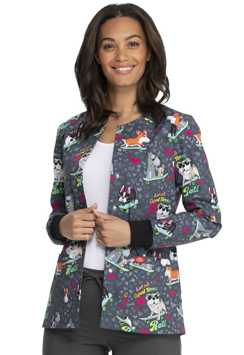 Dickies Dickies Prints Snap Front Warm-Up Jacket in Good Times Roll