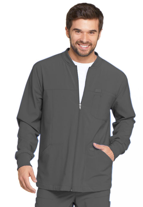 Dickies Every Day EDS Essentials Men's Zip Front Warm-Up Jacket in Pewter