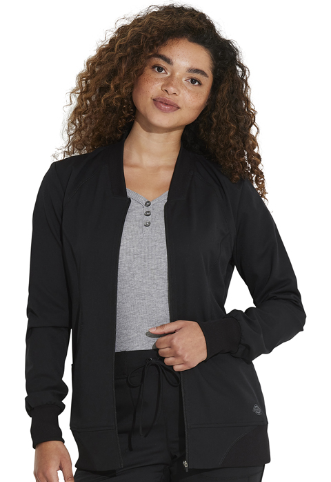 Dickies Dickies Dynamix Zip Front Warm-up Jacket in Black