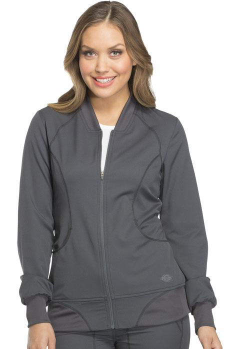 Dickies Dickies Dynamix Zip Front Warm-up Jacket in Pewter