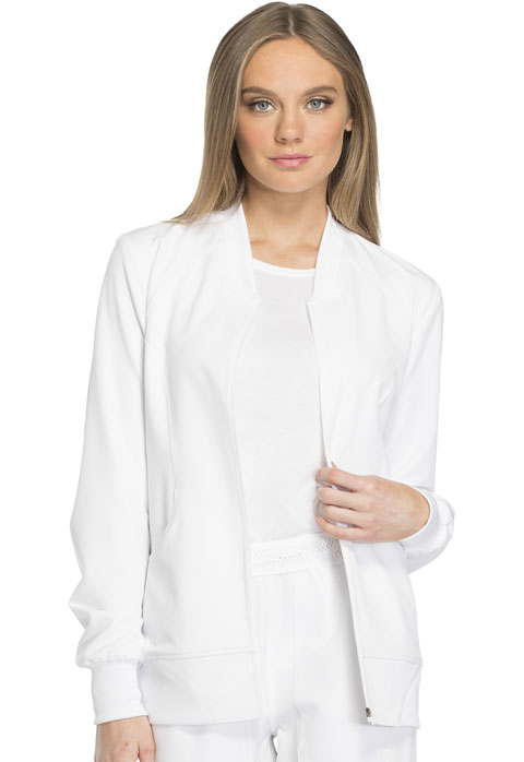 Dickies Dickies Dynamix Zip Front Warm-up Jacket in White