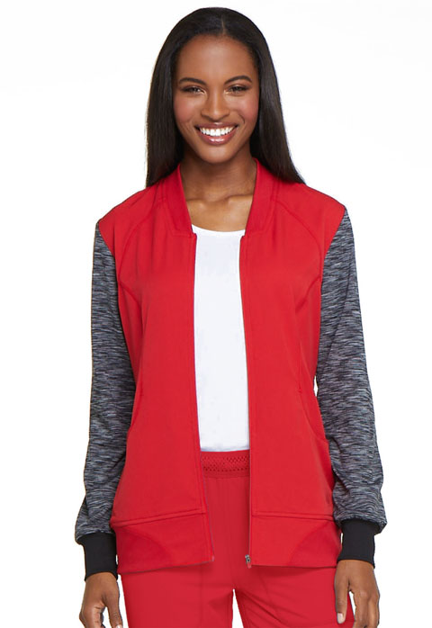 Dickies Dickies Dynamix Zip Front Warm-up Jacket in Red