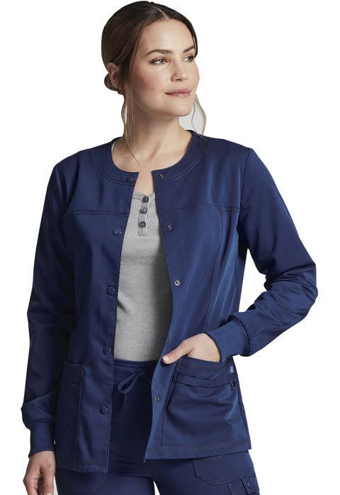 Dickies Dickies Balance Snap Front Jacket in Navy