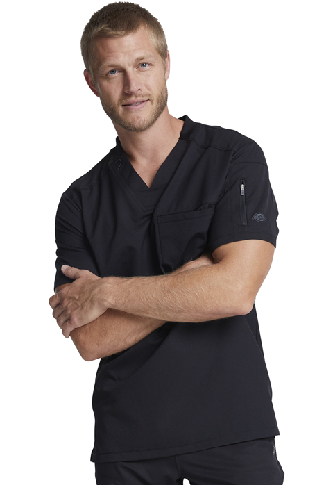 Dickies Dickies Dynamix Men's Tuckable V-Neck Top in Black