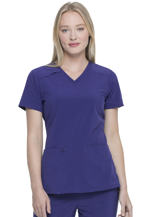 Dickies Every Day EDS Essentials V-Neck Top in Grape