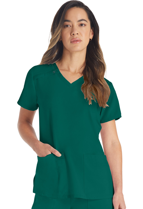 Dickies Every Day EDS Essentials V-Neck Top in Hunter Green