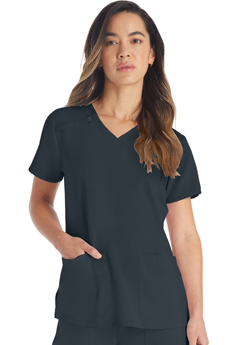 Dickies Every Day EDS Essentials V-Neck Top in Pewter