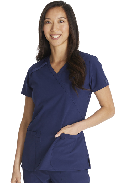 Dickies Every Day EDS Essentials Mock Wrap Top in Navy