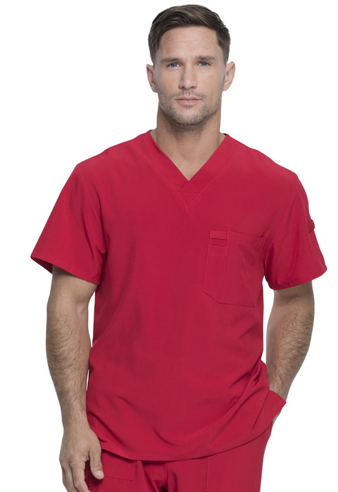 Dickies Every Day EDS Essentials Men's Tuckable V-Neck Top in Red
