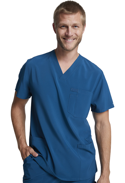 Dickies Every Day EDS Essentials Men's V-Neck Top in Caribbean Blue