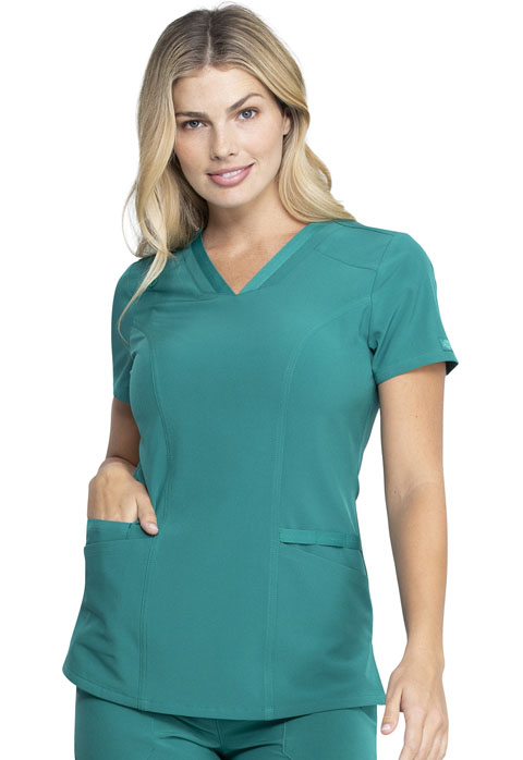 Dickies Every Day EDS Essentials V-Neck Top in Hunter Green