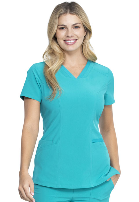 Dickies Every Day EDS Essentials V-Neck Top in Teal Blue