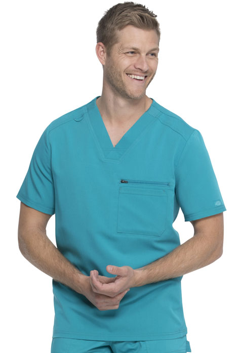 Dickies Dickies Balance Men's Tuckable V-Neck Top in Teal Blue