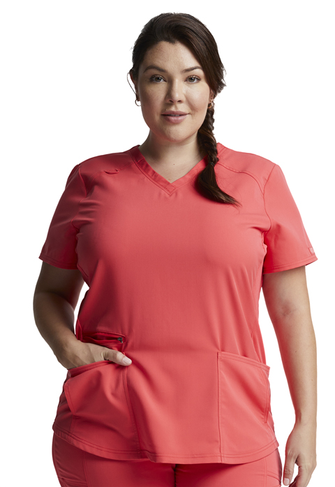 Dickies Dickies Balance V-Neck Top in Chilled Berry