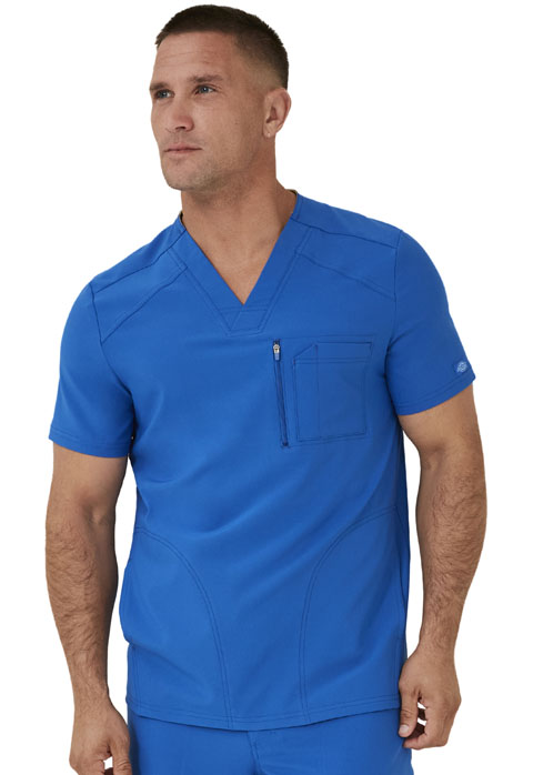 Dickies Retro Men's V-Neck Top in Royal