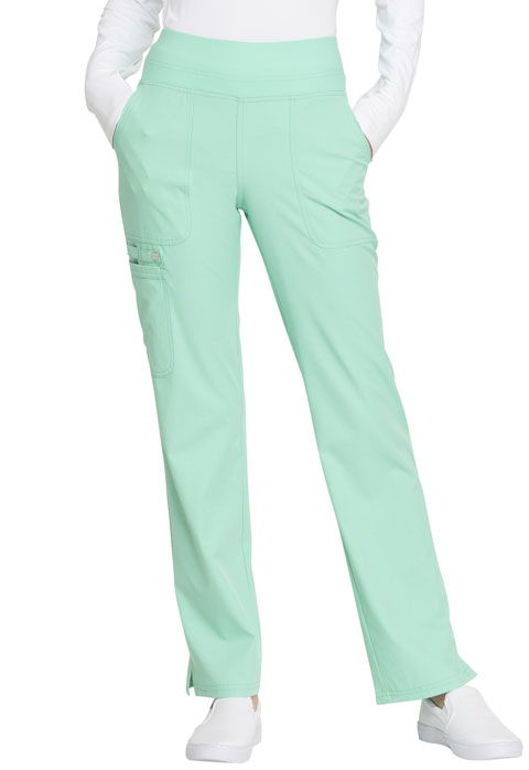 Simply Polished Women Mid Rise Straight Leg Pull-on Pant Green
