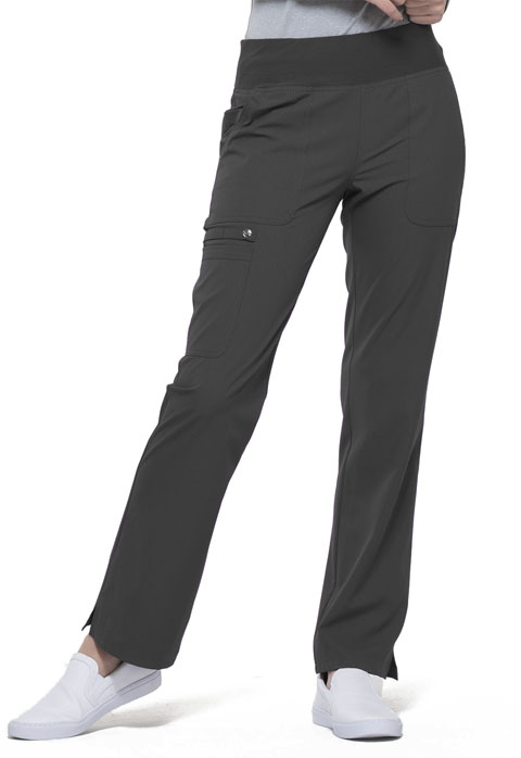 Simply Polished Women Mid Rise Straight Leg Pull-on Pant Gray