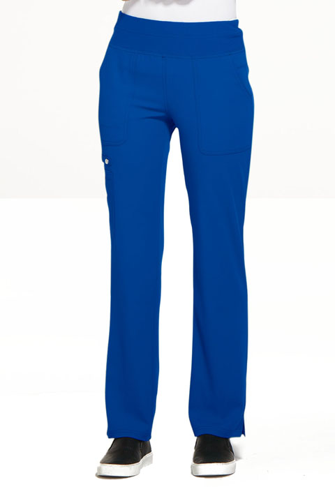 Simply Polished Women Mid Rise Straight Leg Pull-on Pant Blue