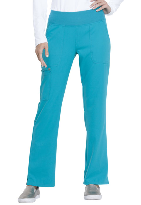 Simply Polished Women Mid Rise Straight Leg Pull-on Pant Blue