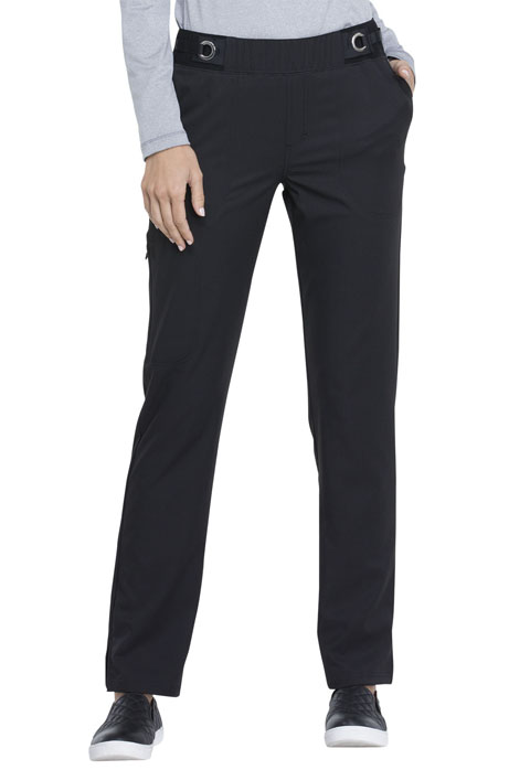 Simply Polished Women Mid Rise Tapered Leg Pull-on Pant Black