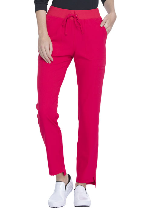 Simply Polished Women Natural Rise Straight Leg Pant Red