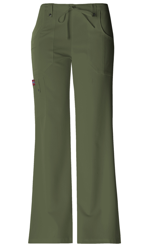 Dickies Xtreme Stretch Mid Rise Drawstring Cargo Pant in Olive